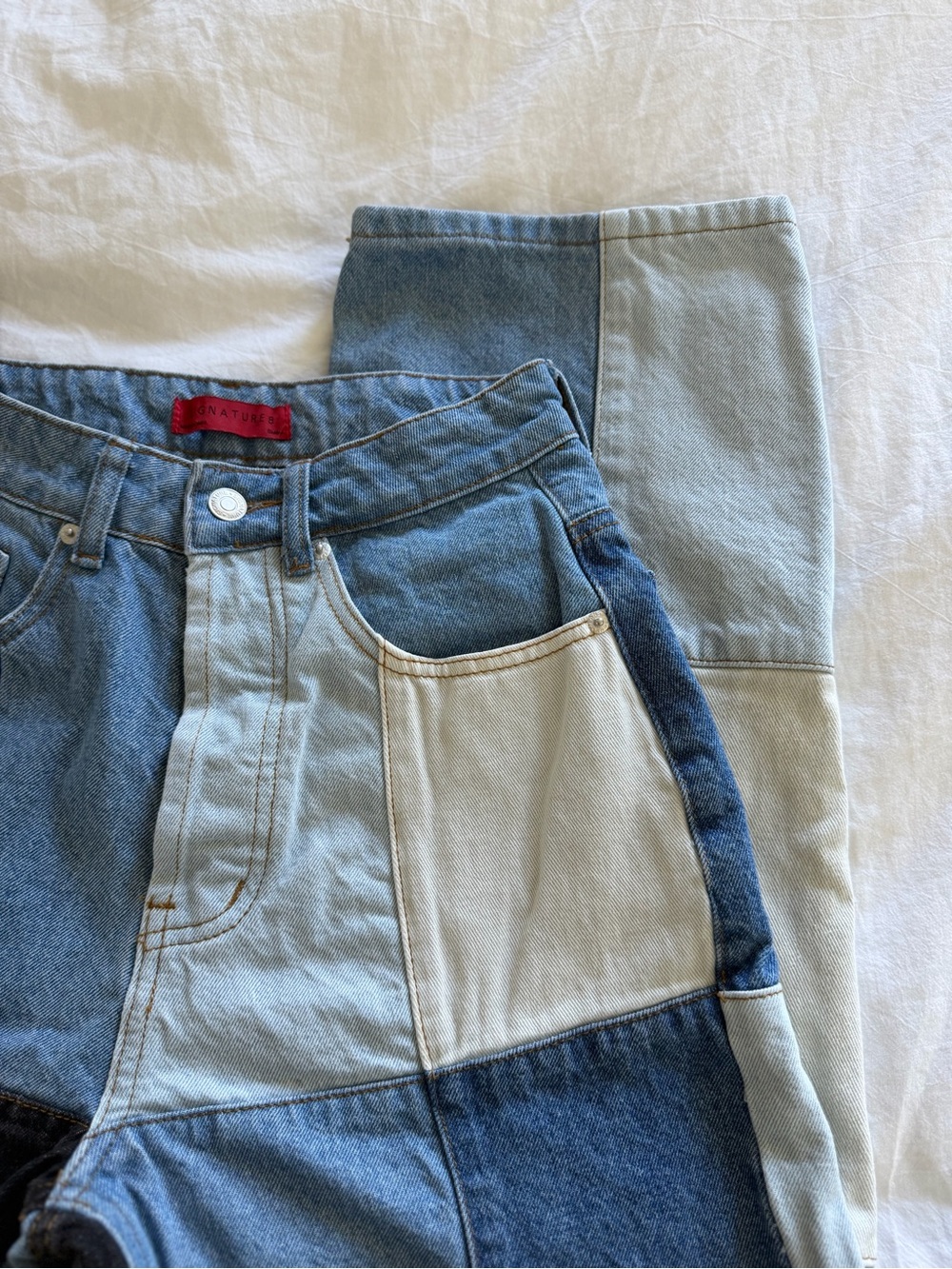 Signature8 Patchwork Loose Fit High Waisted Denim - Picture 5 of 12
